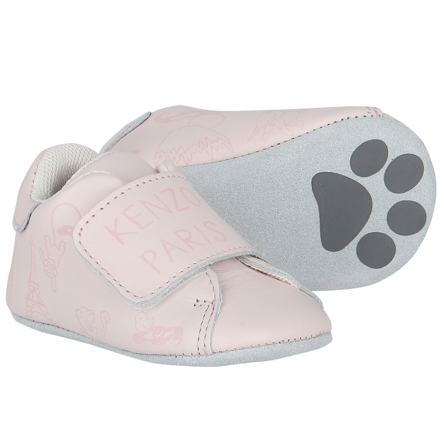 Baby Girls Pink Logo Pre Walker Shoes, 2, hi-res